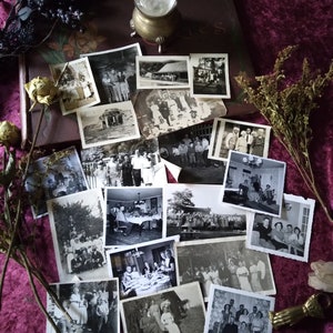 Lot of Vintage Black & White Photographs / Vintage Photograph Women Men Children / Oddity / Junk Journal Ephemera Scrap booking mixed media