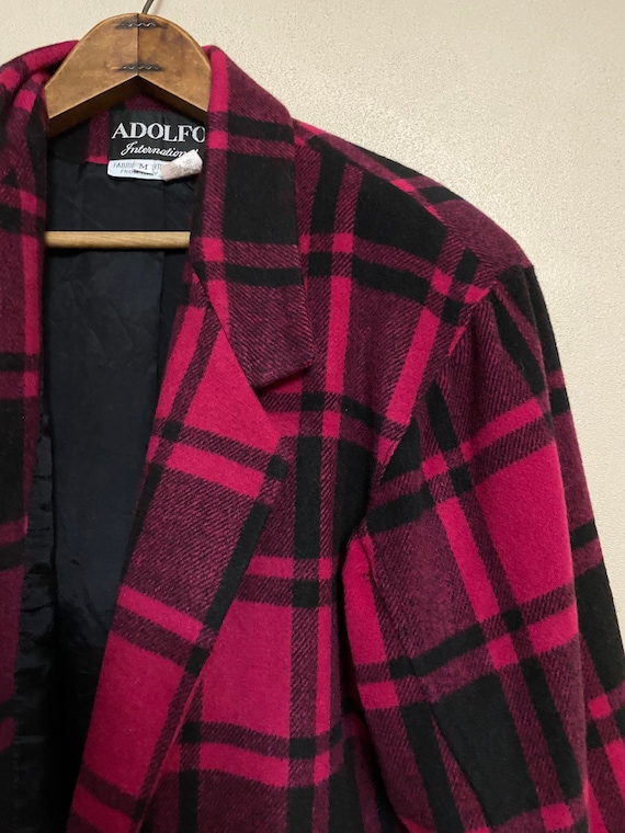 Pink and black blazer