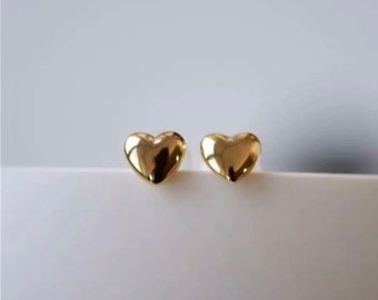Shop Rubans 925 Silver 18K Gold Plated Layered Heart Motif Stud Earrings  Online at Rubans