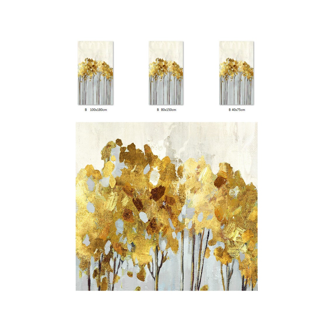 Light Luxury Gold Tree Wall Art Printing Large Abstract Etsy