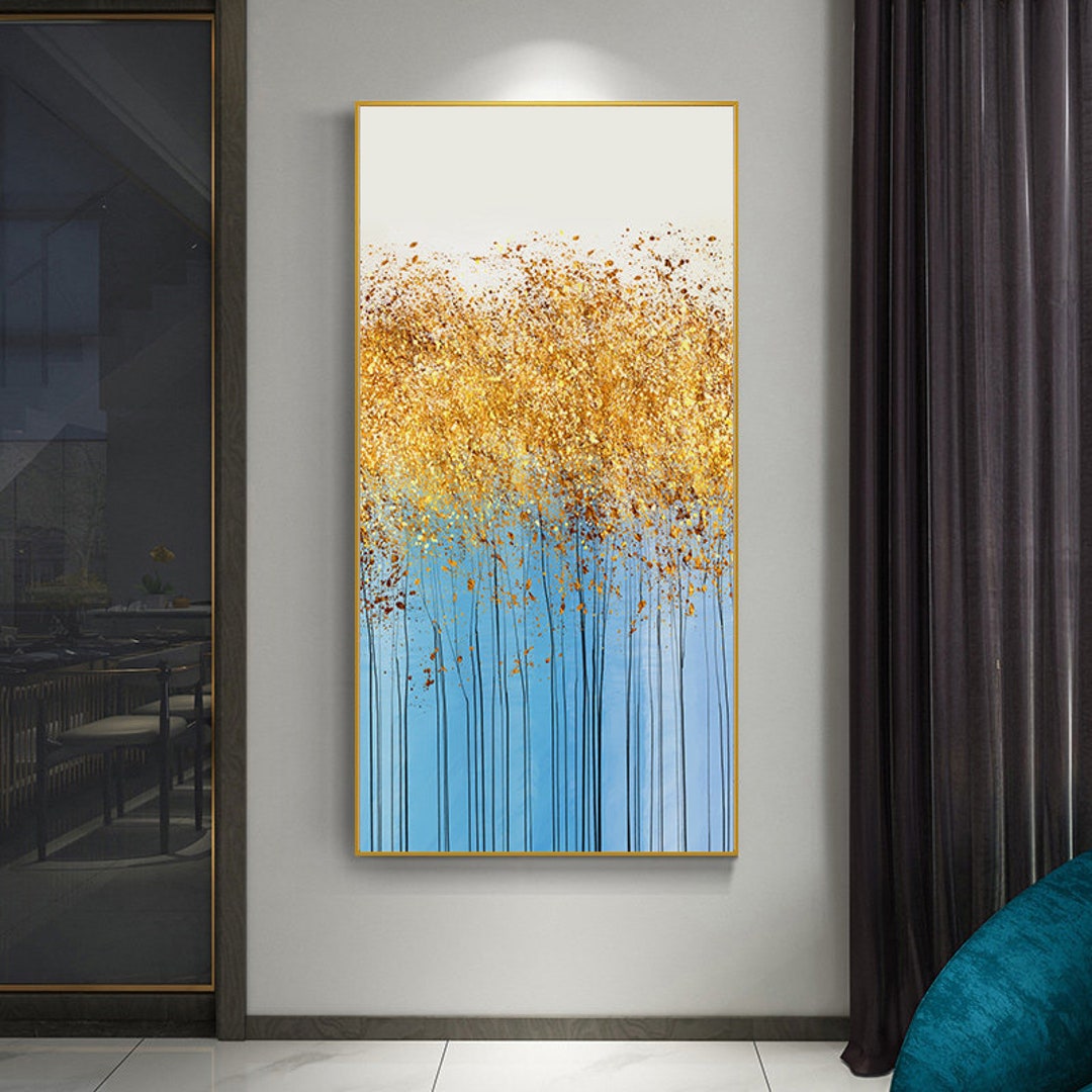 Light Luxury Gold Tree Wall Art Printing Large Abstract Etsy