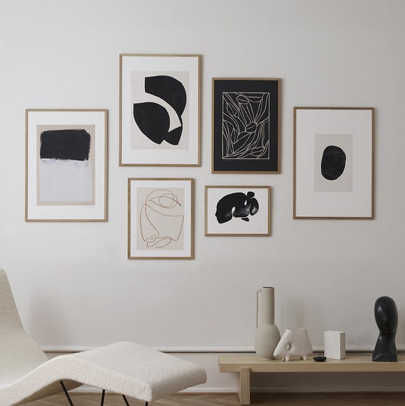 Set of 6 Prints Abstract Art Print Set 6 Abstract Prints | Etsy