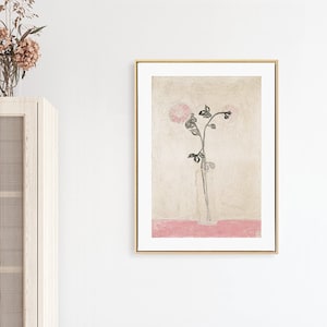 Pink chrysanthemum and glass bottle    sanyu  Oil painting wall art picture print wall decoration picture download Home Decor, Drawing,