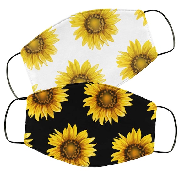 SUNFLOWER face mask women Sunflower Fabric Face mask Floral Etsy