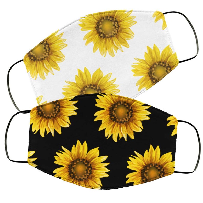 SUNFLOWER face mask women Sunflower Fabric Face mask Floral Etsy