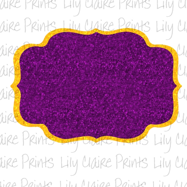 Purple Gold Glitter Frame Background PNG, Sublimation, Transparent PNG, Instant download, Digital Download, backsplash png