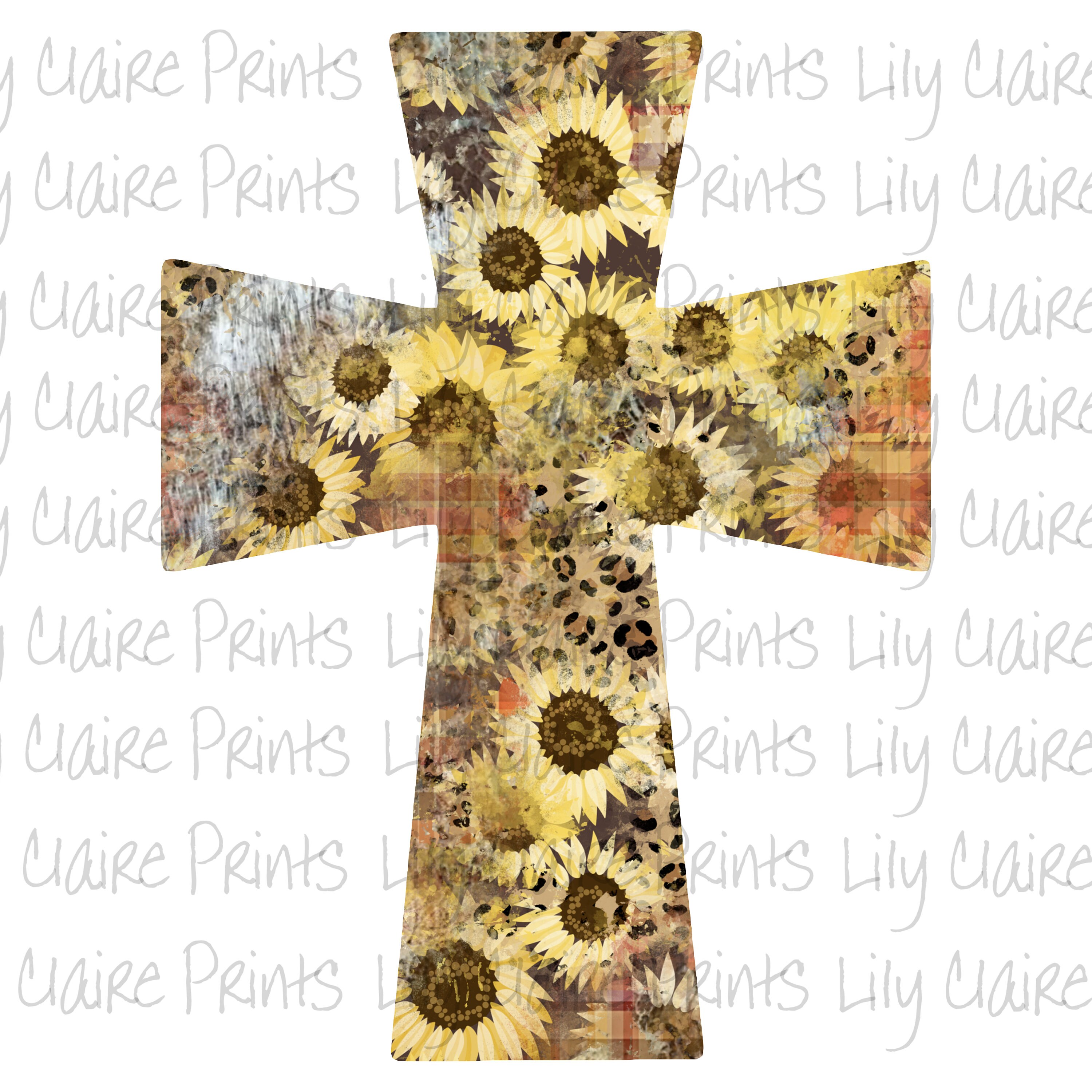 Sunflower Cross PNG Sublimation Transparent PNG Instant - Etsy