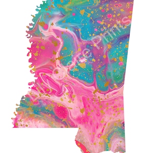 Mississippi MS Sublimation PNG Digital Downloads,  Instant Download Designs, Clipart, Marble Sublimation, State of Mississippi