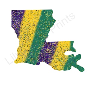 Mardi Gras PNG, Louisiana Sublimation PNG Digital Downloads, Instant Download Designs, Clipart, State of Louisiana