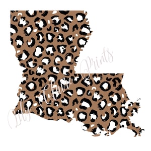 Louisiana Sublimation PNG Digital Downloads, Saints png, Instant Download Designs, Clipart, Leopard Sublimation, State of Louisiana