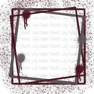 Maroon Gray Paint Splatter Frame Background PNG, Sublimation, Transparent PNG, Instant download, Digital Download, backsplash png,