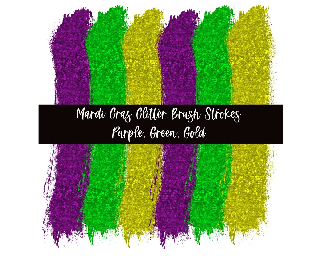 Mardi Gras Brush Strokes PNG Digital Downloads, Sublimation Png, Mardis