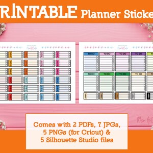 To Do List Printable Planner Stickers Instant Download Daily Planner Bullet Journal Stickers Erin Condren Planner Stickers image 2