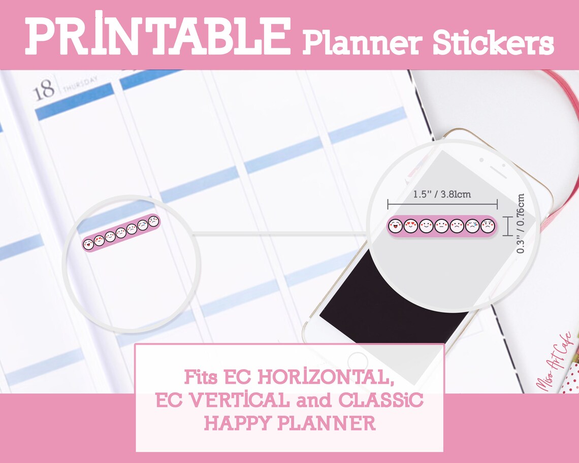 Mood Tracker Printable Planner Stickers Student Planner - Etsy