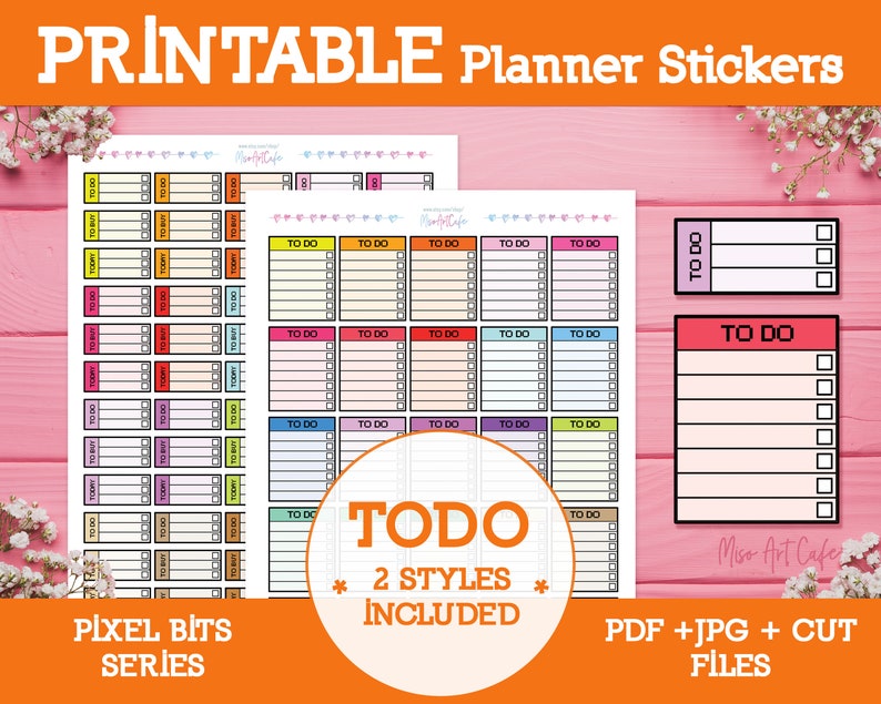 To Do List Printable Planner Stickers Instant Download Daily Planner Bullet Journal Stickers Erin Condren Planner Stickers image 1