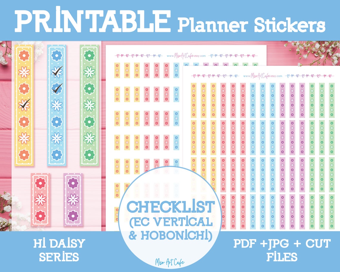 Checklist Printable Planner Stickers Instant Download | Etsy