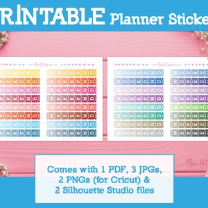 EC Horizontal Weekend Banner Printable Planner Stickers - Etsy