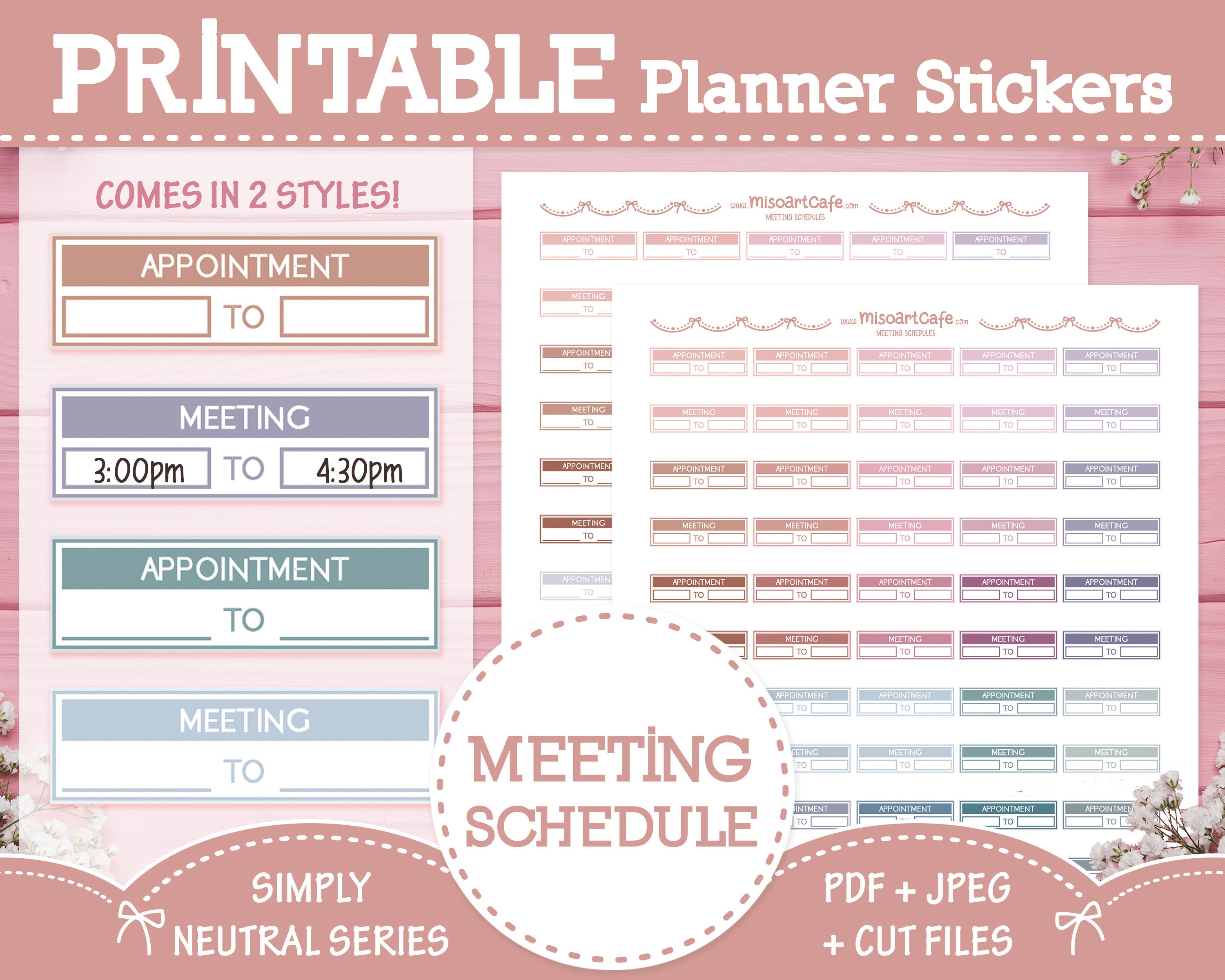 Stickers Stickers, Labels &amp; Tags WORK SCHEDULE Printable Planner ...