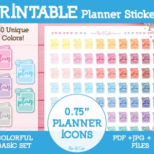 Planner Icons Printable Functional Planner Stickers Instant | Etsy