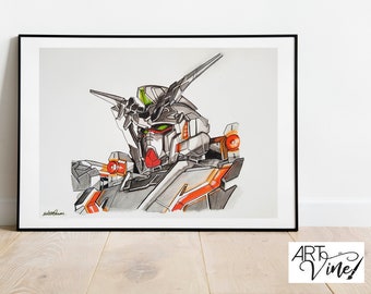 Gundam Unicorn - Illustrated Print