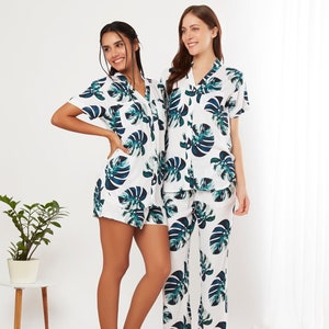 Plant print pyjamas discount