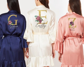 Robe de mariée Robes de demoiselle d'honneur avec volants et initiales florales