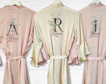 BRIDESMAID ROBES Bridal Robes Satin Dressing Gown, Bridesmaid Proposal, Wedding Gifts, Wedding Party Robes, Bride Robe, Bridesmaid Gift