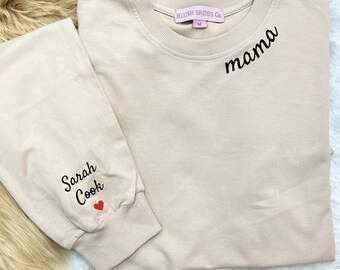 Mama Sweatshirt, Gift for Mom, Anniversary Gift, Mothers Day Gift, Birthday Gift for Mom, New Mom Gift, Minimalist Neckline Sweater