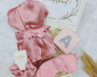 Bridesmaid Proposal Box with Robe and Jewellery Box Proposal Box Gift Set, Will You Be My Bridesmaid Proposal, Maid of Honor Bridesmaid Robe
