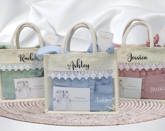 Bolsa para madrinhas com pijama, necessaire e muito mais! Pedido de casamento para madrinhas, bolsa para despedida de solteira, pijamas para madrinhas, ideia de presente para madrinhas