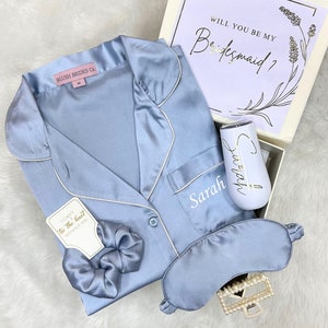 Personalized Gift Box with Pajamas Proposal Box with Bridesmaids Pajamas Bridal Party Gift Will you be my