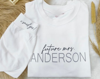 Mrs sweatshirt, Engagement gift, New mrs sweatshirt, bride to be gift, custom bridal gift, bride t-shirt, future mrs tee, Future mrs