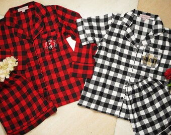 plaid pj set