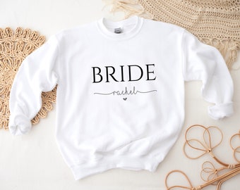Personalized Gift for Bride, Bridal Shower Gift, Wedding Gift, Bride To Be Gift, Custom Sweatshirt, Bridesmaid Shirt, Bridesmaid proposal