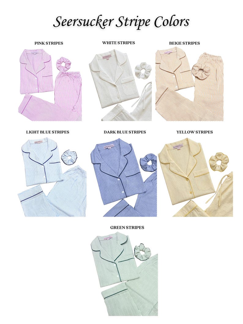 100% COTTON Striped Pajamas Bridesmaids Long Pants Pajama, Personalized Bridesmaid Pajama Set, Bridesmaid Pajama, Bridesmaid Gift image 13