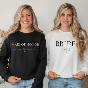 Personalized Gift for Bride, Bridal Party Gift, Custom Sweatshirt, Bridesmaid Shirt, Bridesmaid proposal, Custom Sweater, Bridal Shower Gift image 7