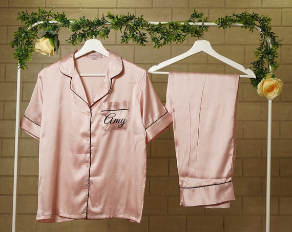 Personalised silk pj set hot sale