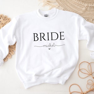Personalized Gift for Bride, Bridal Party Gift, Custom Sweatshirt, Bridesmaid Shirt, Bridesmaid proposal, Custom Sweater, Bridal Shower Gift image 2