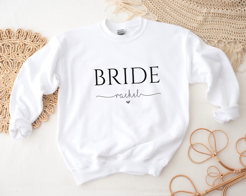 Personalized Gift for Bride, Bridal Party Gift, Custom Sweatshirt, Bridesmaid Shirt, Bridesmaid proposal, Custom Sweater, Bridal Shower Gift image 2