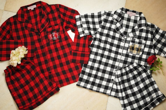 Bridesmaid Pajama Set, Monogrammed Pajamas, Christmas Pajamas