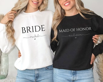 100% COTTON Sweatshirt, Custom Sweatshirt, Bridesmaid Shirt, Bridesmaid proposal, Custom Sweater, Bridal Party Gift, Bridal Shower Gift