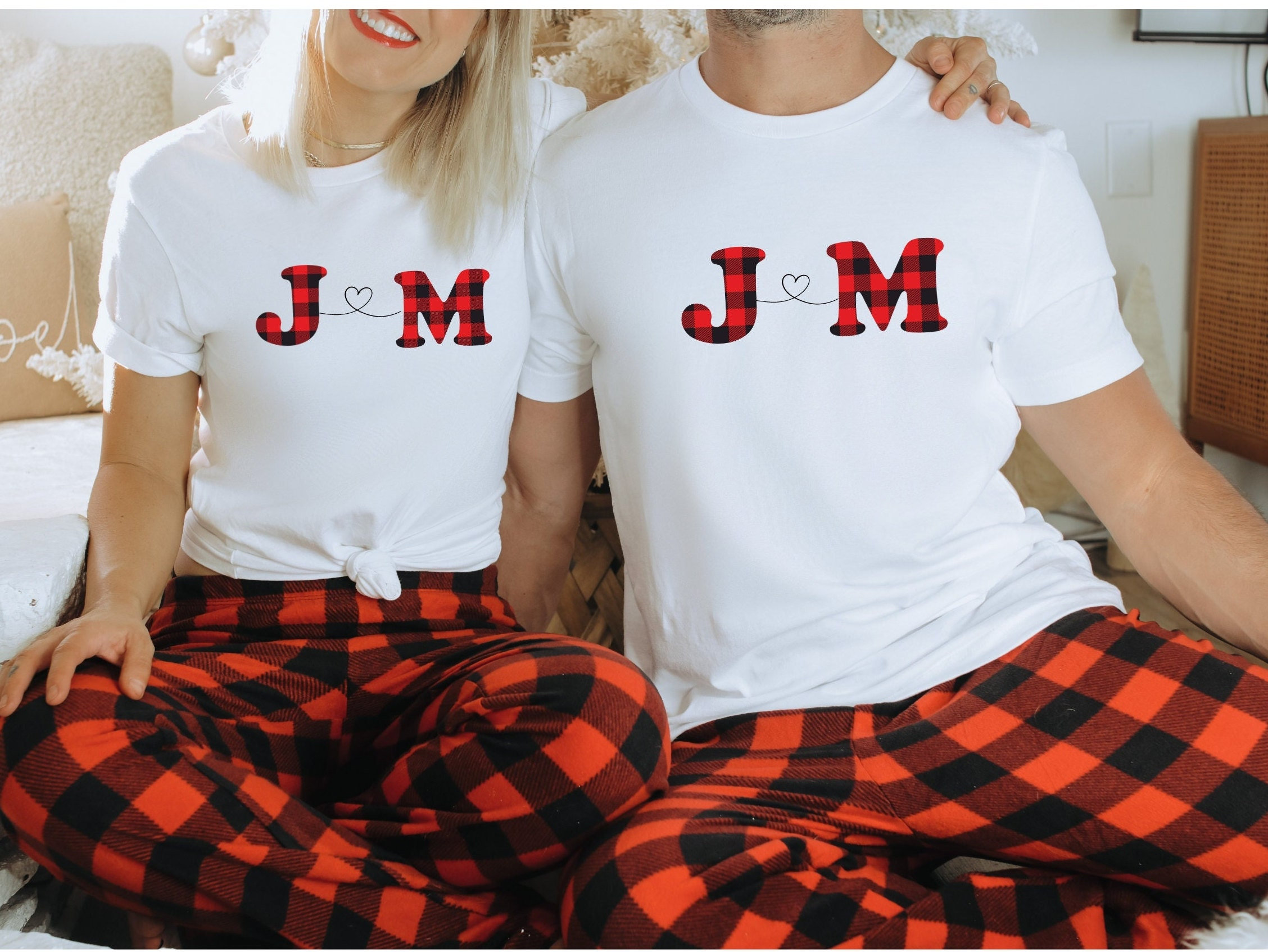 Valentines Day Gift, Couples Pajamas, Valentines Monogram Shirt With Pants,  Matching Couples Pajamas, Gift for Him, Gift for Her - Etsy Sweden, image size:2256x1693