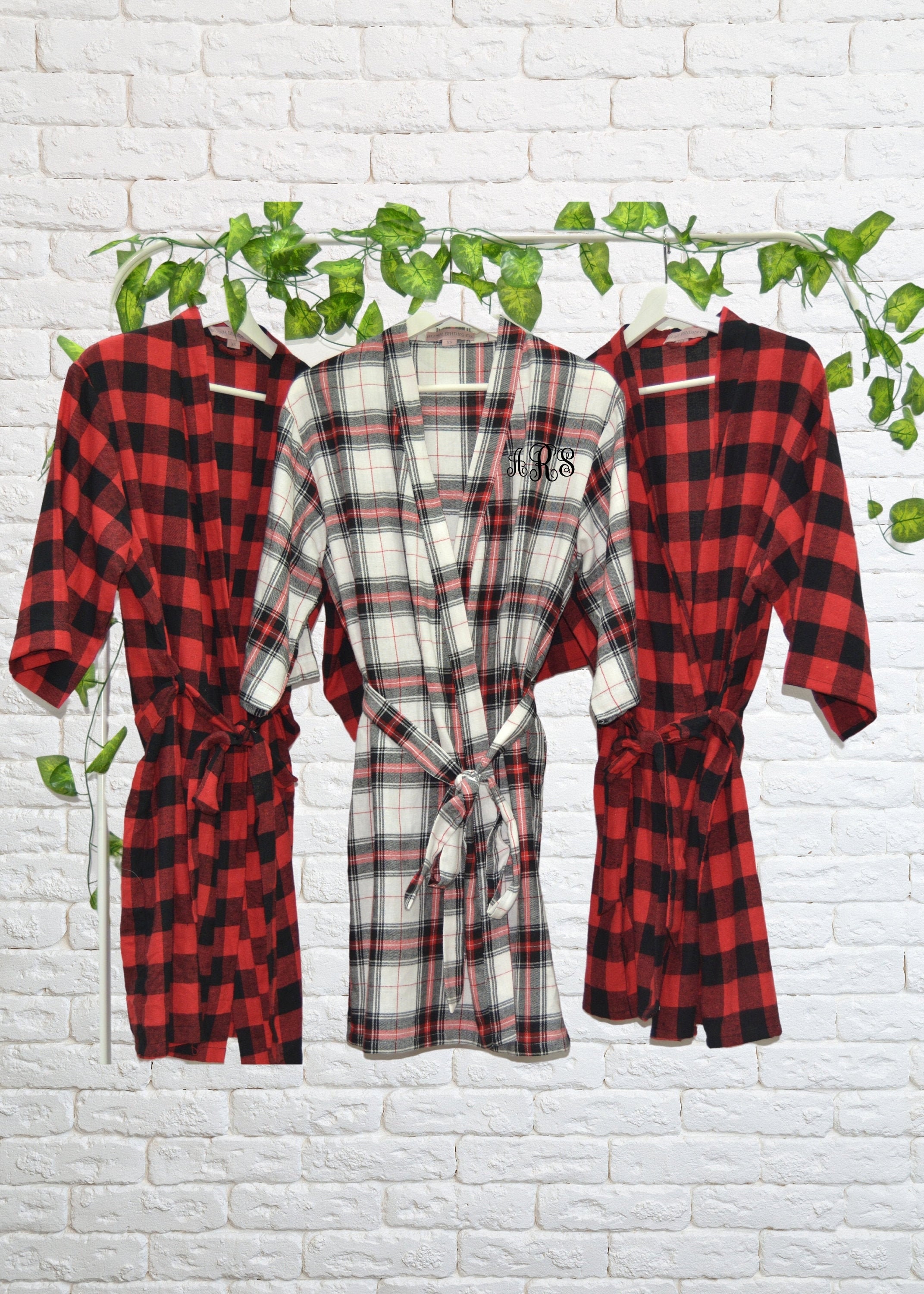 Bridesmaid Flannel Robes Bridesmaid Robe Bridal Party Etsy Canada