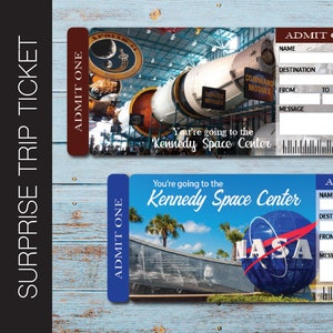 KENNEDY SPACE CENTER Überraschungskarten zum Ausdrucken. Urlaubsticket.  NaSA.  Bordkarte.