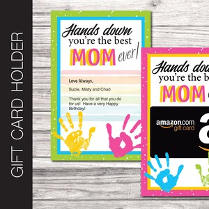 Porta tarjetas de regalo imprimible "MEJOR MAMÁ". ¡Sin duda, eres la mejor MAMÁ del mundo! PDF digital imprimible y editable.