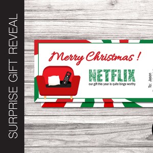 Editable TV SUBSCRIPTION Surprise Gift Reveal Coupon.  Subscription Ticket Voucher.  Subscription Ticket Coupon. All Text is Editable.