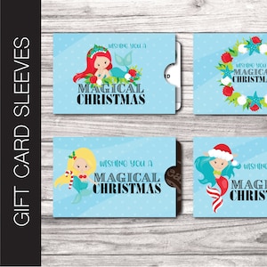 Envelope/capa para cartão-presente de Natal MÁGICO para impressão. Desejando a você um Natal mágico! Mensagem pessoal no verso. PDF Download instantâneo