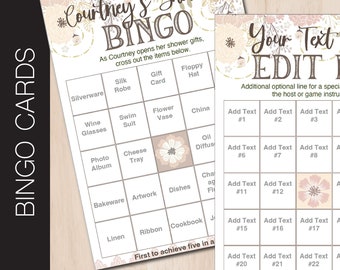 EDIT ME Bingo Game. 40 All Text Editable Cards. Bridal Shower | Baby Shower | Birthday Party | Reunion | Roadtrip | Classroom. Download File