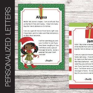 Carta personalizada de un elfo para imprimir. Carta de un elfo. Carta de Navidad. Texto editable en formato PDF.