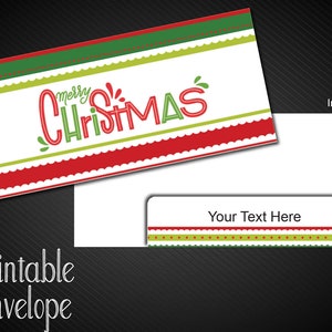 Printable CHRISTMAS Envelope for Gift Tickets, Vouchers, Boarding ...